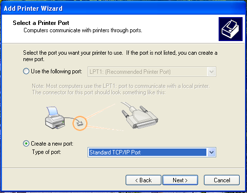 Adding the Brother MFC-7820N Network Printer to Windows XP